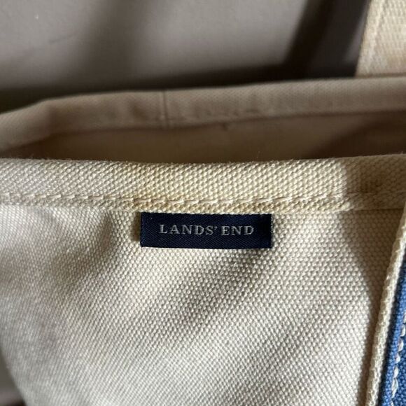 Vintage Lands’ End Canvas Boat and Tote large Bag 5 pockets - Picture 6 of 8